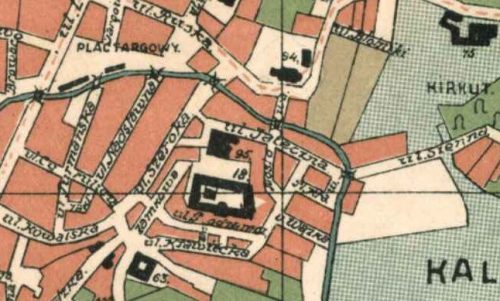 Fragment planu Lublina z 1931 roku wykonanego przez Biuro Regulacji Magistratu m. Lublina. Źródło: Archiwum Państwowe w Lublinie